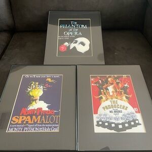 Framed Broadway Show Art Prints - Black